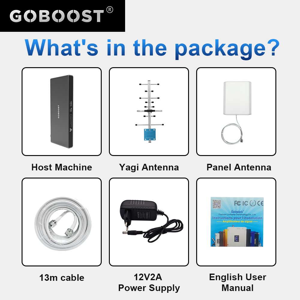 Goboost vodafone mobiis DCS GSM CDMA 1800 850mhz network mobile 4g signal booster repeater for vehicle home